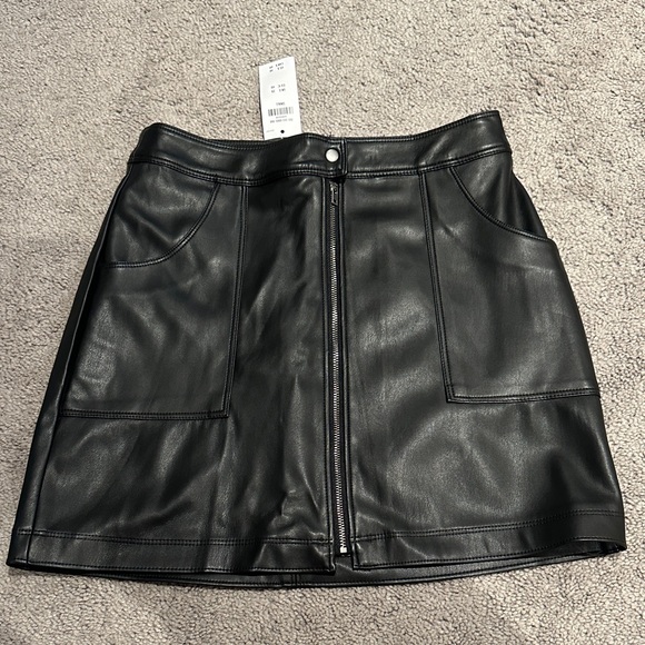 Social Tourist Dresses & Skirts - Hollister Social Tourist Black Leather Skirt